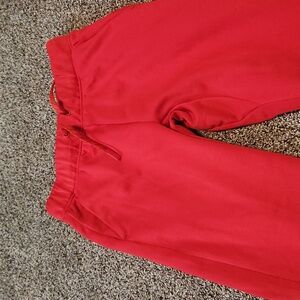 Red joggers